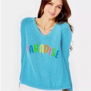 Lilly Pulitzer Danette V Neck “Paradise” Sweater XS